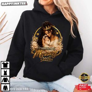 Promoted to Mommy 2026 First Mother's Day Gift New Mom T Shirt (3)