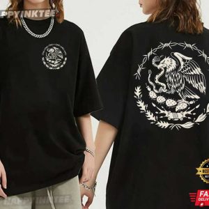 Mexican Eagle Traditional Tattoo Mexico Streetwear T Shirt (1)