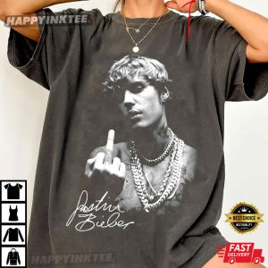 Justin Bieber Middle Finger Concert Tour Fan Gift T-Shirt