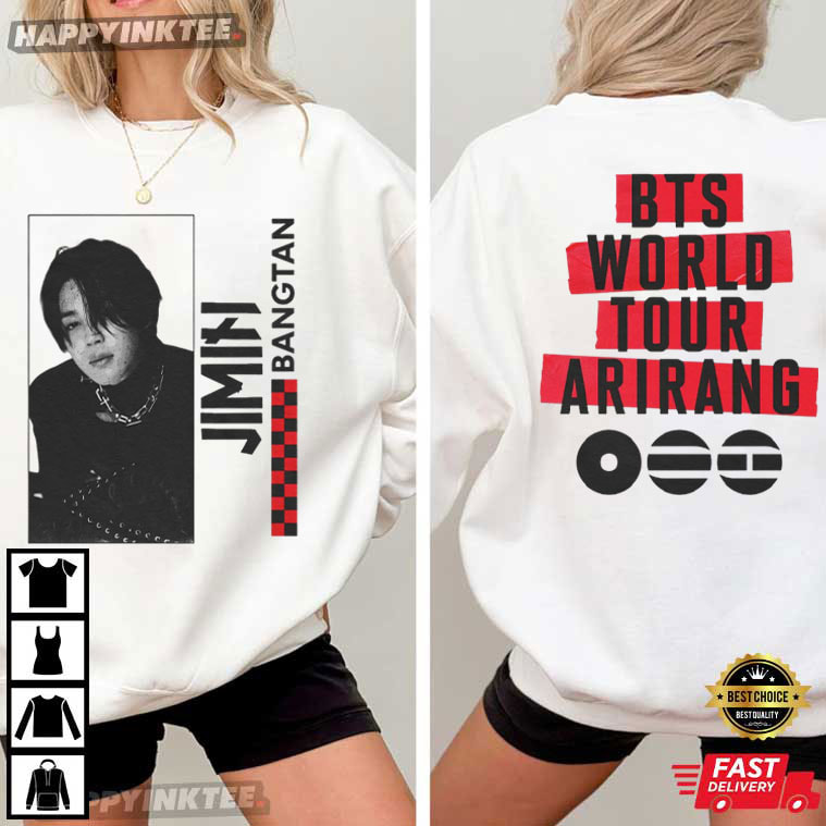 Jimin Bangtan Boys BTS World Tour Arirang Music T-Shirt Jimin Bangtan Boys BTS World Tour Arirang Music T-Shirt