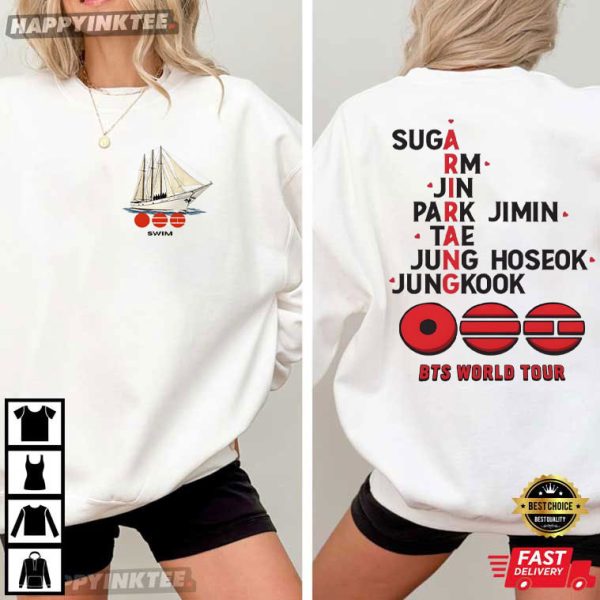 BTS Arirang World Tour Swim Letter T-Shirt