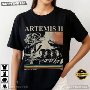 Artemis 2 Around The Moon Vintage T Shirt (3)