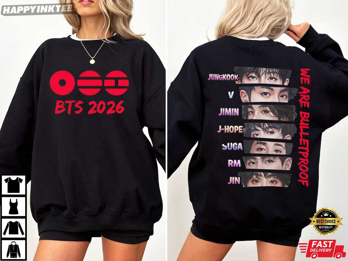 BTS 2026 World Tour We Are Bulletproof Kpop T-Shirt BTS 2026 World Tour We Are Bulletproof Kpop T-Shirt