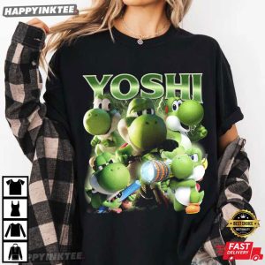 Yoshi Super Mario Character Vintage Game Universal World T Shirt (4)