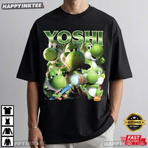 Yoshi Super Mario Character Vintage Game Universal World T Shirt (2)