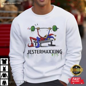 Clown Jestermaxxing Bench Press Weightlifting Gym T Shirt (1)