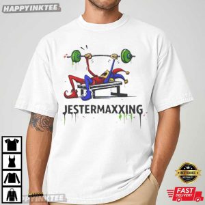 Clown Jestermaxxing Bench Press Weightlifting Gym T Shirt (2)