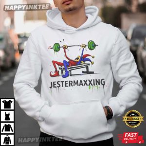 Clown Jestermaxxing Bench Press Weightlifting Gym T Shirt (3)