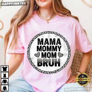Mama Mommy Mom Bruh Leopard Distressed Western Boho T Shirt (4)