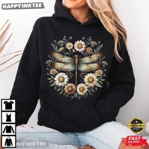 Dragonfly Floral Botanical Insect Nature Lover Gift T Shirt (3)