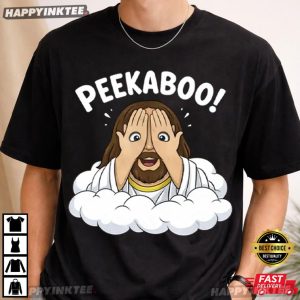 Peekaboo Jesus Funny Christian Meme T Shirt (4)