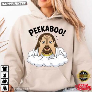 Peekaboo Jesus Funny Christian Meme T Shirt (1)