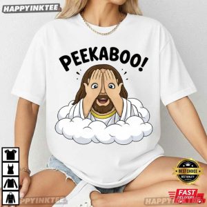 Peekaboo Jesus Funny Christian Meme T Shirt (2)