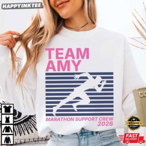 Marathon Support Crew Custom Team Name And Year Running T Shirt (4)