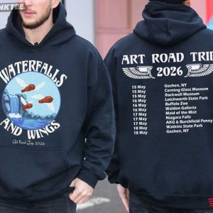 Waterfalls And Wings Art Road Trip 2026 T Shirt (4)