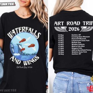 Waterfalls And Wings Art Road Trip 2026 T Shirt (1)