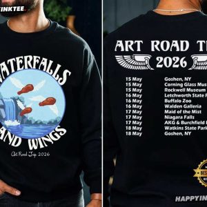 Waterfalls And Wings Art Road Trip 2026 T Shirt (3)