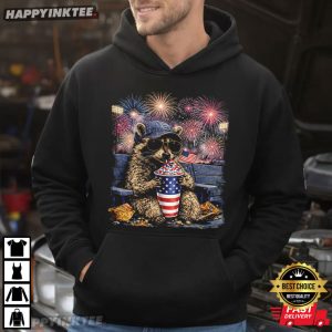 Raccoon Drinking USA 250th Anniversary 4th Of July T Shirt (3)