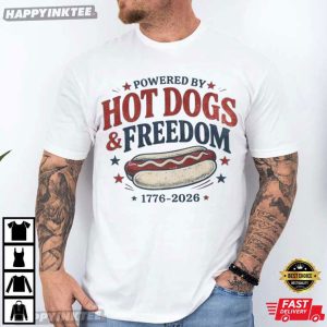 Hot Dogs And Freedom 4th of July USA 250th Anniversary Gift T Shirt (4)