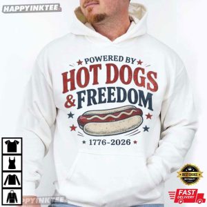 Hot Dogs And Freedom 4th of July USA 250th Anniversary Gift T Shirt (3)