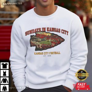 Kansas City Football Sundays in Kansas KC Fan Gift T Shirt (1)