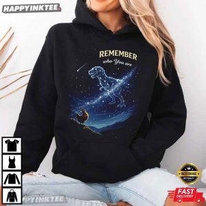 Remember Who You Are Dinosaur Stars Motivational Quote T Shirt (4)