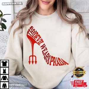 The Devil Wears Prada Red High Heel Fashion Movie T Shirt (1)