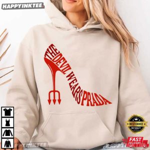 The Devil Wears Prada Red High Heel Fashion Movie T Shirt (3)