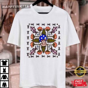 Mushroom Fish Tattoo Hiking T Shirt (3)