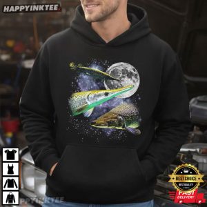 Three Alligator Gar Moon Atractosteus Spatula Galaxy Fish T Shirt (4)