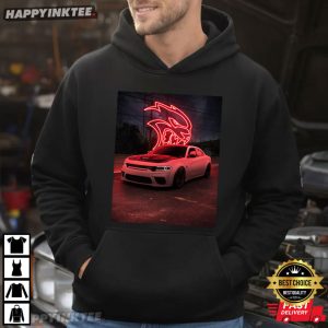 Neon Dodge Charger SRT Hellcat Car T Shirt (2)