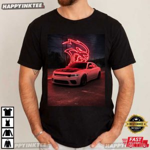 Neon Dodge Charger SRT Hellcat Car T Shirt (3)