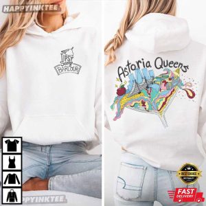 Tipsy Scoop Barlour Astoria Queens Map Art T Shirt (2)