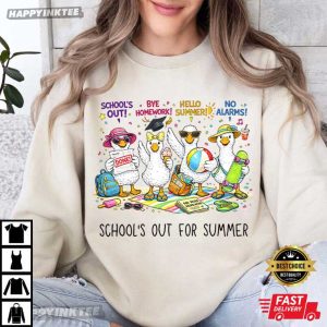 School's Out For Summer Goose Happy Last Day of School Teacher T Shirt (1)
