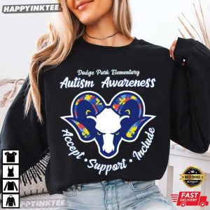 Dodge Park Elementary Autism Awareness Accept Support Include T Shirt (4)