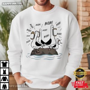 Mom Mom Mom Seagull Island Chaos Expressive Birds Custom Name T Shirt (1)