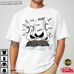 Mom Mom Mom Seagull Island Chaos Expressive Birds Custom Name T Shirt (2)