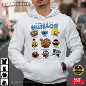 Sesame Street Mustache Funny Cartoon Characters T Shirt (3)