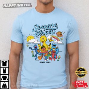 Sesame Street Big Bird Elmo Cookie Monster Cartoon T Shirt (4)