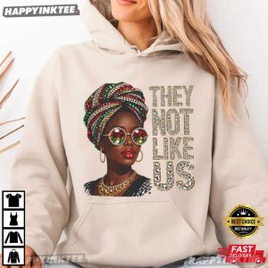 They Not Like Us Afrocentric Woman Portrait T Shirt (3)