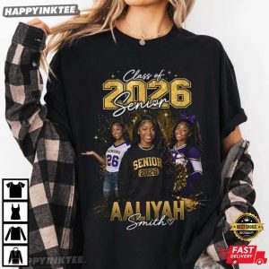 Class of 2026 Senior Graduation Custom Name And Picture T Shirt (1)