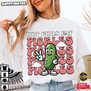 Hot Girls Eat Pickles Vegan Vegetarian Gift T Shirt (2)