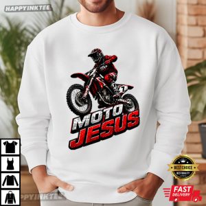 Moto Jesus Christian Biker Graphic T Shirt (1)