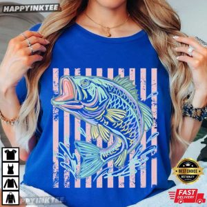 Bass Fish Retro Fishing Lover Gift T Shirt (3)