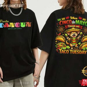 Fiesta Cancun Mexican Grill Cinco de Mayo Taco Tuesday T Shirt (1)