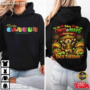 Fiesta Cancun Mexican Grill Cinco de Mayo Taco Tuesday T Shirt (3)