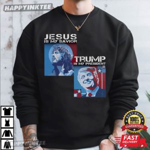 Jesus Is My Savior Trump Is My President USA Patriot Gift T Shirt (1)