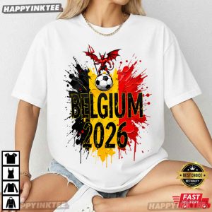 Belgium 2026 Red Devils Soccer World Cup Football T Shirt (4)
