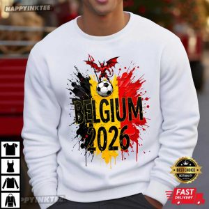 Belgium 2026 Red Devils Soccer World Cup Football T Shirt (1)