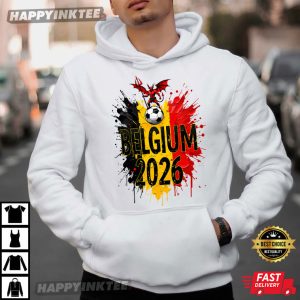 Belgium 2026 Red Devils Soccer World Cup Football T Shirt (2)